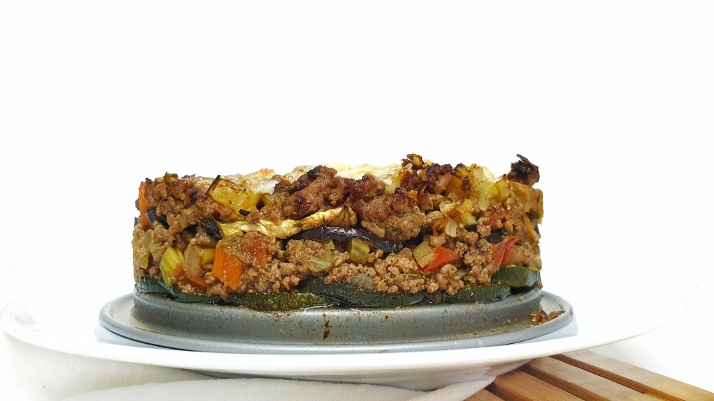 Pastel de carne en la airfryer con verduras y queso fundido Noe Belog